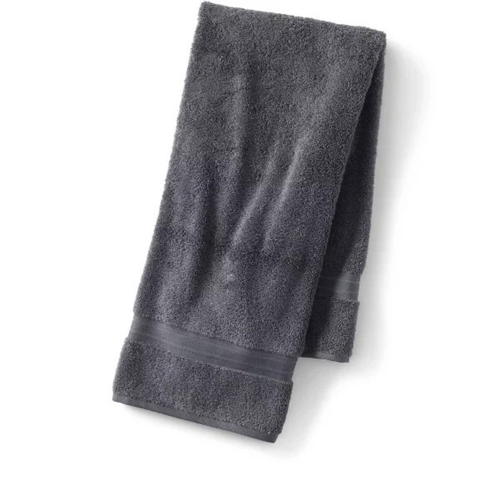 Lands' End Premium Supima Cotton Bath Sheet Towel Rich Steel 36" x 70" NEW